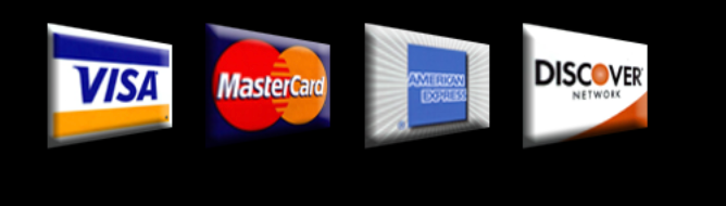 Accepted payment cards: Visa, Mastercard, American Express, and Discover